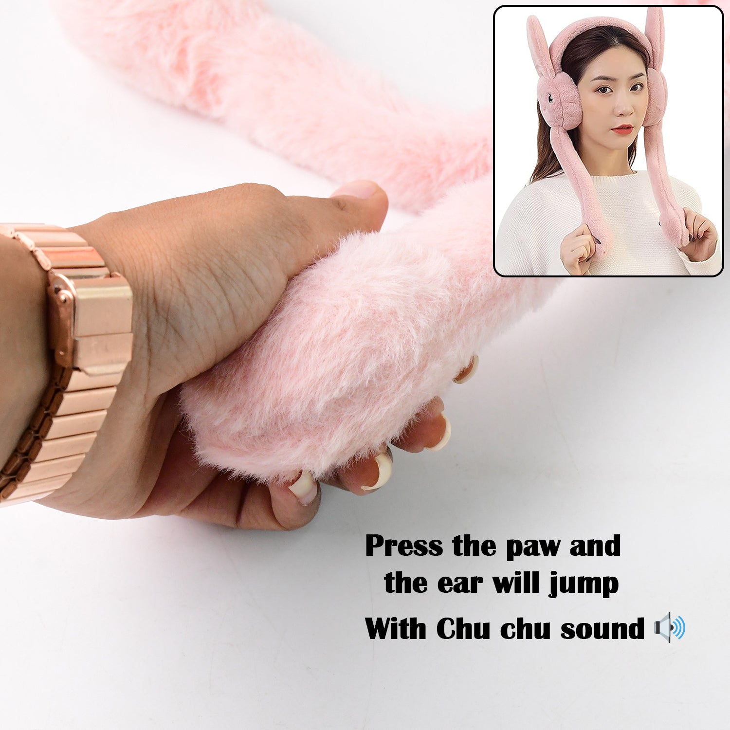 Cute Jumping Rabbit Ear Plush Winter Earmuffs (1 Pc) Cute Jumping Rabbit Ear Plush Winter Earmuffs (1 Pc)